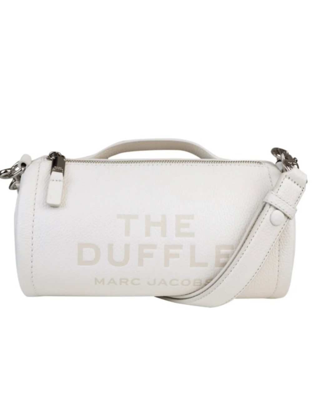Marc Jacobs The Duffle Bag White Pebbled Leather